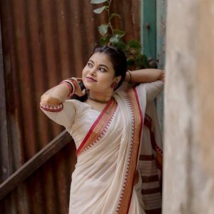 দেশীয় তাঁতের পিওর সুতি শাড়ি  - Pure cotton saree