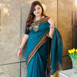 দেশীয় তাঁতের পিওর সুতি শাড়ি  - Pure cotton saree