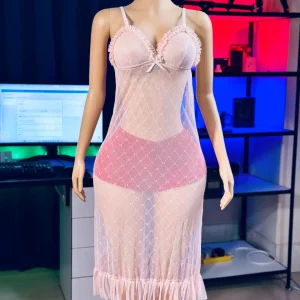 Net Self Design Ladies Light Light Skin Night Dress