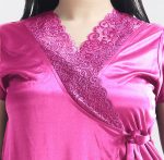ছয় পার্টের নাইট ড্রেস ( ডিপ গোলাপি ) | ফ্রি সাইজ - Image 7